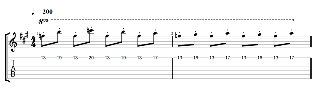 the motive with F as pedal note